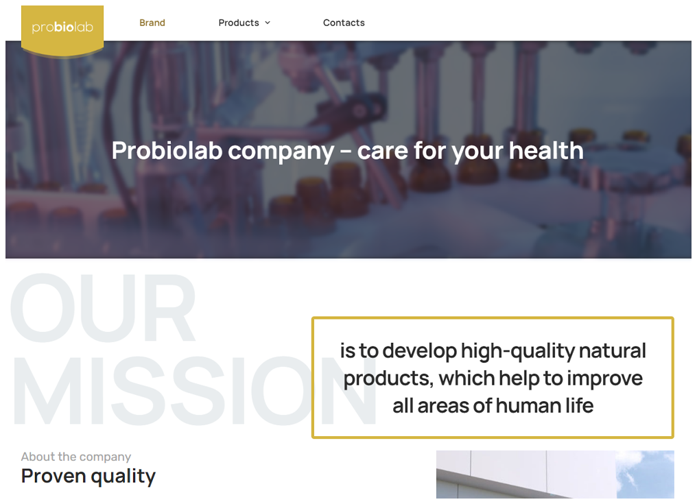 Probiolab company – care for your health
